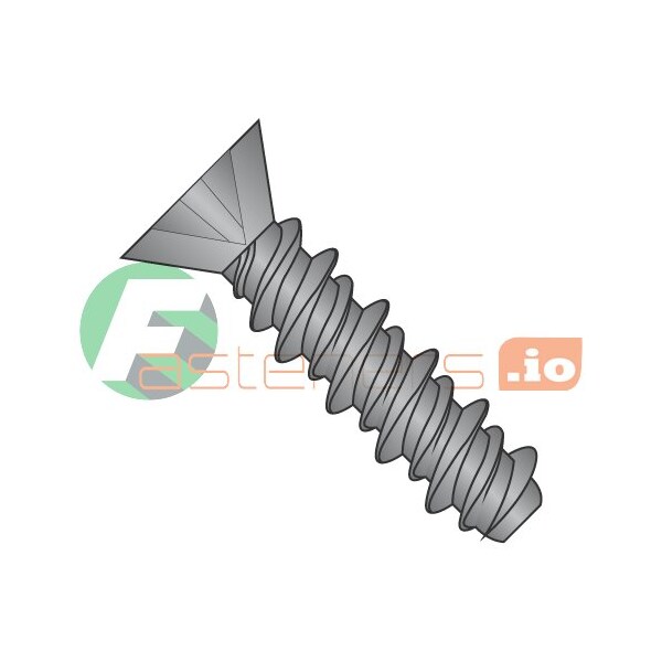 Newport Fasteners Thread Cutting Screw, #8 x 1/2 in, Black Oxide Steel Flat Head Phillips Drive, 10000 PK 673172 - main